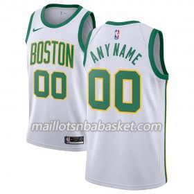 Maillot Homme Boston Celtics Personnalisable 2018-19 Nike City Edition Blanc Swingman